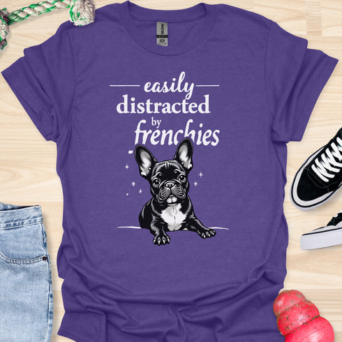 Easily distracted by frenchies - V14 - The Popup T-Shirt